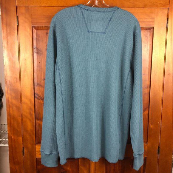 NEW -Timberland Cozy Thermal Long Sleeve Waffle Knit Muscle Henley Preppy Y2K - Picture 3 of 13